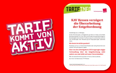 KAV Hessen verzögert die Überarbeitung der Entgeltordnung